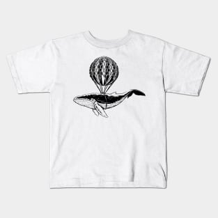 Flying Dreams Whale Balloon Kids T-Shirt